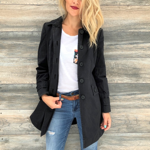 LOFT Jackets & Blazers - Ann Taylor Loft Black Trench Coat
